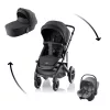 BRITAX RÖMER Smile 5Z Comfort Core Set STYLE 3in1 (Smile 5Z babakocsi + mózeskosár + Baby-Safe Core babahordozó) Carbon Black