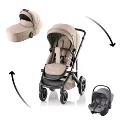   BRITAX RÖMER Smile 5Z Comfort Core Set STYLE 3in1 (Smile 5Z babakocsi + mózeskosár + Baby-Safe Core babahordozó) Teak