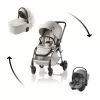 Britax Römer Rio Comfort Core Set LUX 3in1 (Rio babakocsi + mózeskosár + Baby-Safe Core babahordozó) Soft Taupe
