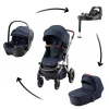BRITAX RÖMER Smile 5Z Comfort Plus Set Style 4in1 (Smile 5z babakocsi + mózeskosár + Baby-Safe Pro + Vario Base 5Z) Night Blue