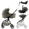 Britax Römer Rio Comfort Plus Set LUX 4in1 (Rio babakocsi + mózeskosár + Baby-Safe PRO babahordozó + Vario Base 5Z) Urban Olive