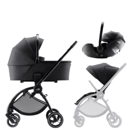   Britax Römer Rio Comfort Set STYLE 3in1 (Rio babakocsi + mózeskosár + Baby-Safe PRO babahordozó) Carbon Black