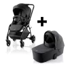 Britax Römer Essential STYLE Szett (Rio babakocsi + mózeskosár) Carbon Black