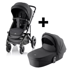   Britax Römer Smile 5Z Essential Set STYLE 2in1 (Smile 5Z babakocsi + mózeskosár) Carbon Black