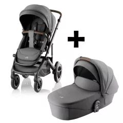   Britax Römer Smile 5Z Essential Set STYLE 2in1 (Smile 5Z babakocsi + mózeskosár) Mineral Grey