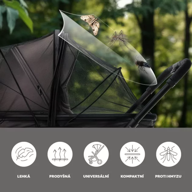 Zopa Univerzális szúnyogháló babakocsira - Black