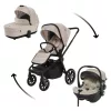 Zopa Move Cross 5 Szett 3in1 (Move Cross 5 babakocsi + Move XL 5 mózeskosár + bármely XM Plus babahordozó - Ivory Beige