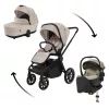 Zopa Move Cross 5 Szett 4in1 (Move Cross 5 babakocsi + Move XL 5 mózeskosár +bármely XM Plus babahordozó - Ivory Beige