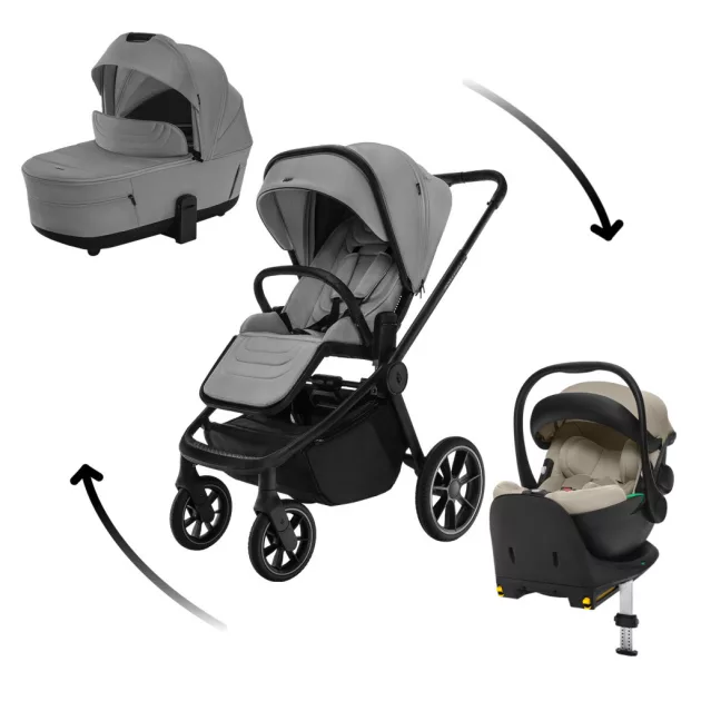 Zopa Move Cross 5 Szett 4in1 (Move Cross 5 babakocsi + Move XL 5 mózeskosár +bármely XM Plus babahordozó - Shade Grey
