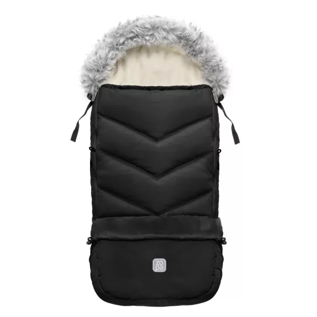 ZOPA Winter footmuff Fluffy Combi Arctic Black