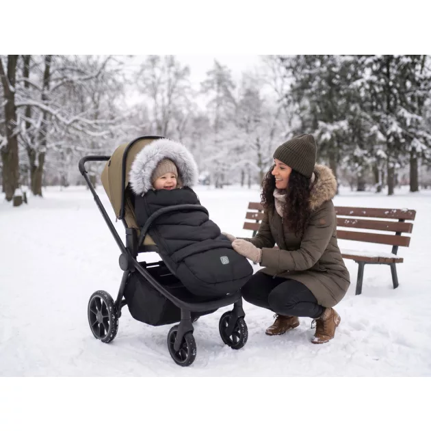 ZOPA Winter footmuff Fluffy Combi Arctic Black