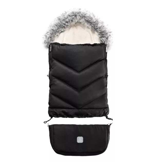 ZOPA Winter footmuff Fluffy Combi Arctic Black