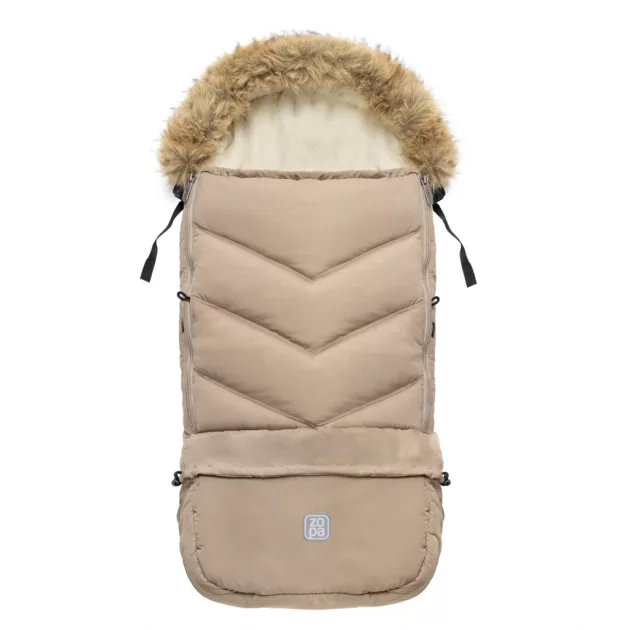 ZOPA Winter footmuff Fluffy Combi Creamy Beige