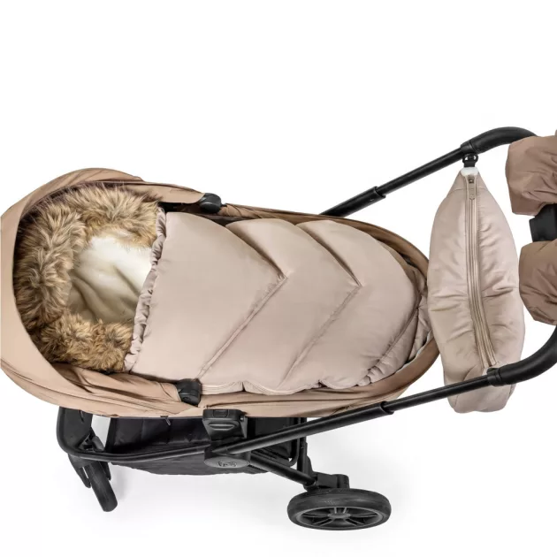 ZOPA Winter footmuff Fluffy Combi Creamy Beige