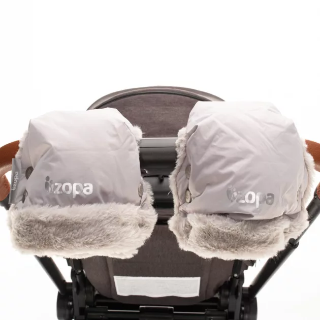 Zopa Fluffy téli kesztyű babakocsira - Foggy Grey