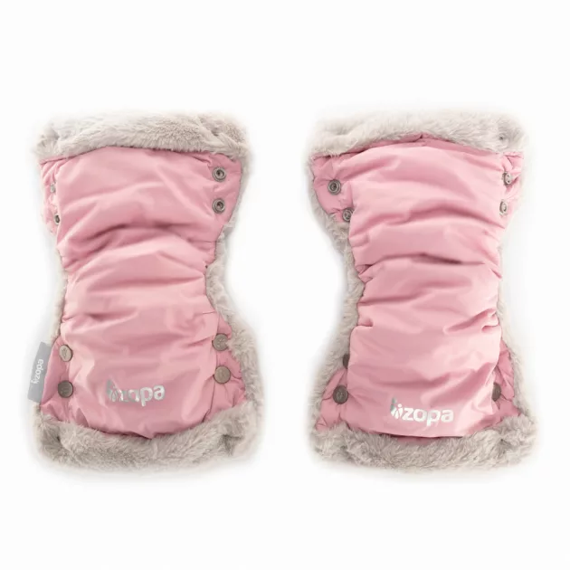 Zopa Fluffy téli kesztyű babakocsira - Old Pink
