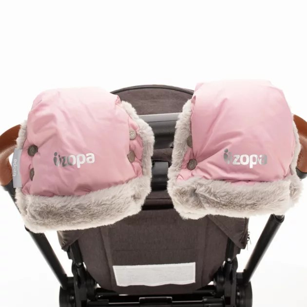 Zopa Fluffy téli kesztyű babakocsira - Old Pink