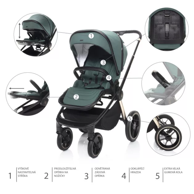 Zopa Set stroller Move Cross 2 + carrycot XL All Black