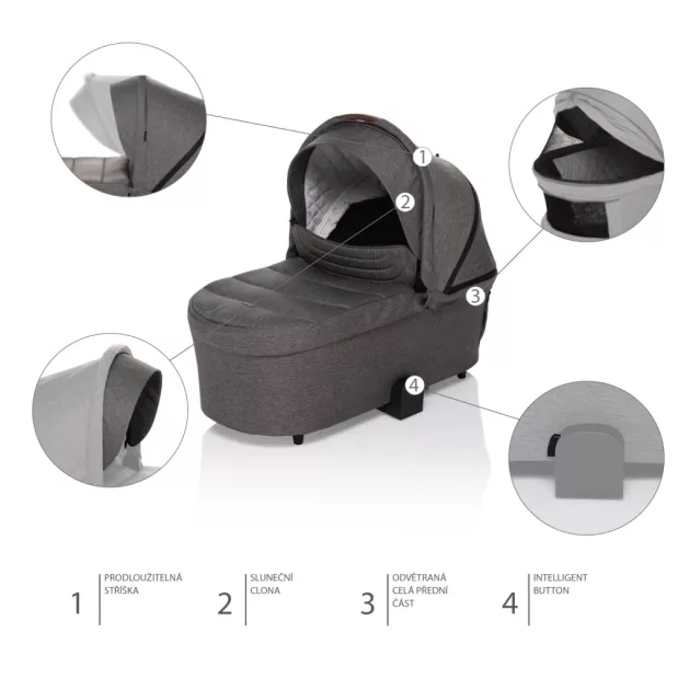 ZOPA Set stroller Move Cross 2 + carrycot XL Antique Green/Gold