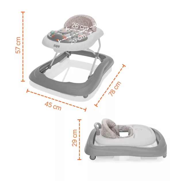 Zopa Fiesta bébikomp - Grey/Mint