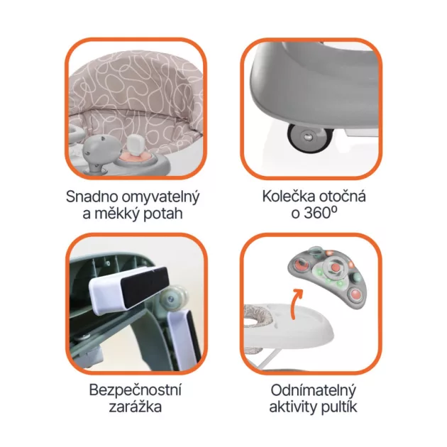 Zopa Fiesta bébikomp - Grey/Mint