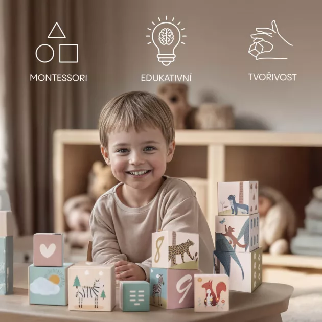 Zopa 10 db-os toronyépítő kocka kartonpapírból