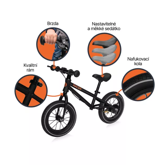 Zopa Racer futóbicikli fékkel Sand Beige
