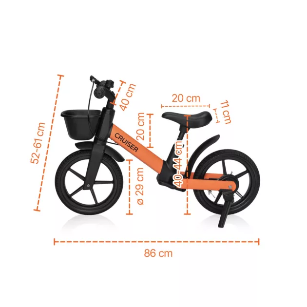 Zopa Cruiser futóbicikli fékkel - Orange Race