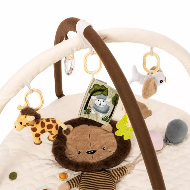 Zopa Cuddle interaktív játszószőnyeg játékíves kerettel Safari