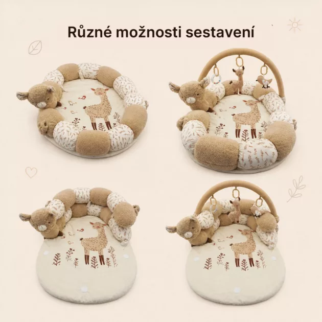 Zopa Nesty interaktív játszószőnyeg és babafészek Sheep
