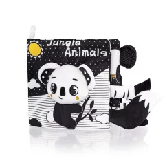 Zopa Kontrasztos fejlesztő plüsskönyv Panda