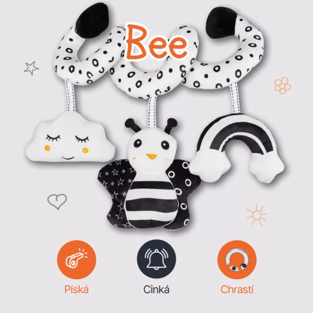 Zopa Kontrasztos fejlesztő játékspirál Bee