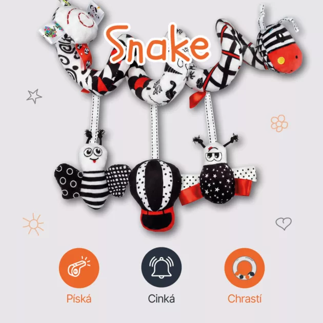 Zopa Kontrasztos fejlesztő játékspirál Bee