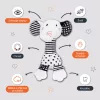 Zopa Kontrasztos fejlesztő csörgő rágókával Elephant