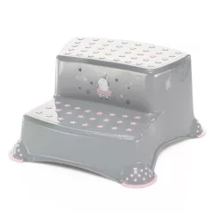   Zopa Unikornis kétlépcsős fellépő WC-hez/mosdóhoz - Grey/Pink
