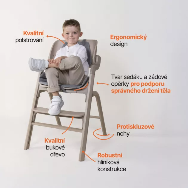Zopa Inspira etetőszék + pihenőszék feltét + hintatalp - Candy Pink