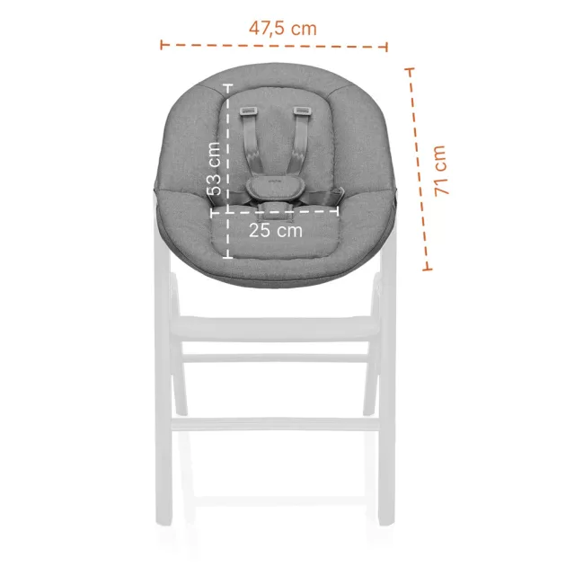 Zopa Set highchair Inpira + newborn set + rocking base - Pistacio Green
