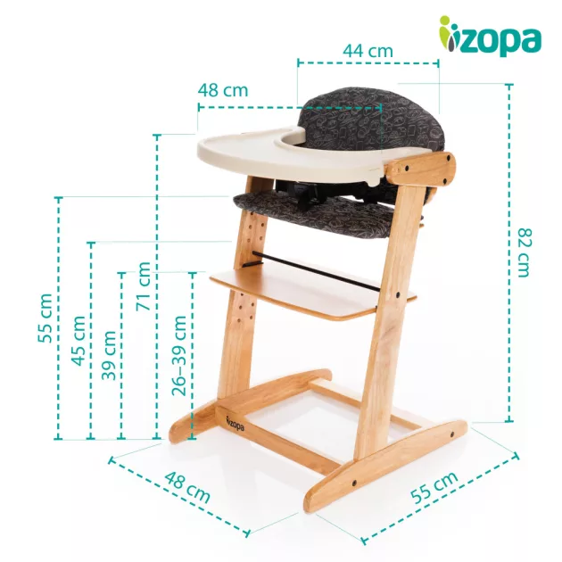 Zopa Grow-up állítható gyerek szék - White/Grey