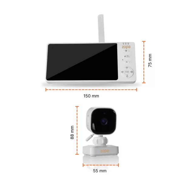 ZOPA Digitális videós bébiőr Home & Car 3in1