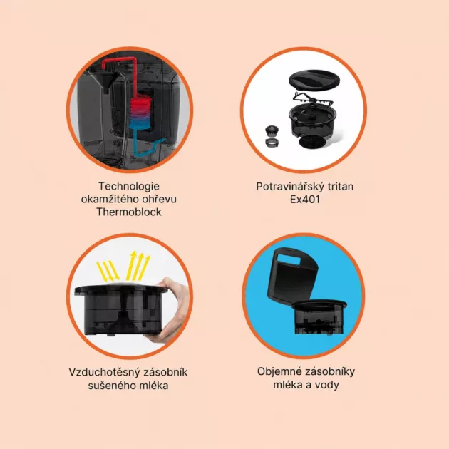 ZOPA Formula milk maker Babyccino Black