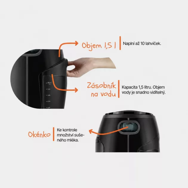 ZOPA Formula milk maker Babyccino Black