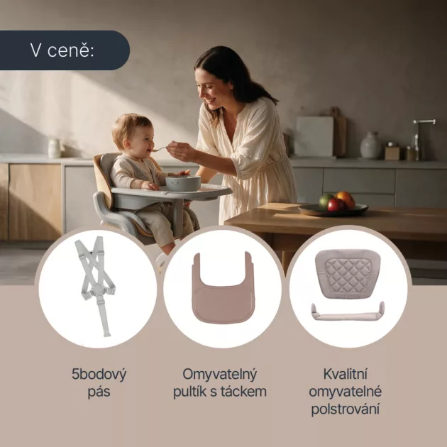 ZOPA Inspira 2 Etetőszék Oyster Grey