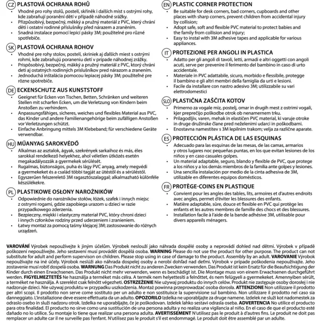 Zopa Műanyag sarokvédő 4 db transparent