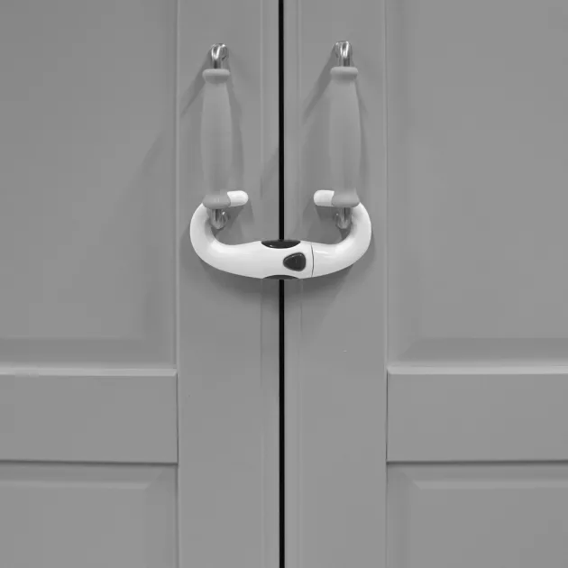Zopa U alakú szekrényfogantyú-zár - White/Grey