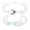 Zopa U alakú szekrényfogantyú-zár - White/Grey