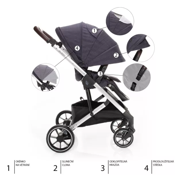 ZOPA Quest babakocsi Midnight Navy/Silver