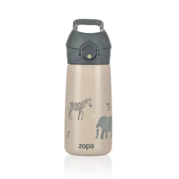 Zopa 400 ml-es termosz cumis szívószállal - Safari