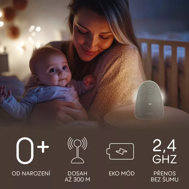 Zopa Watcher digitális bébiőr - Grey