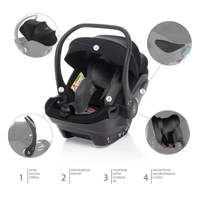 ZOPA Carseat XS Plus i-size Rocky Grey