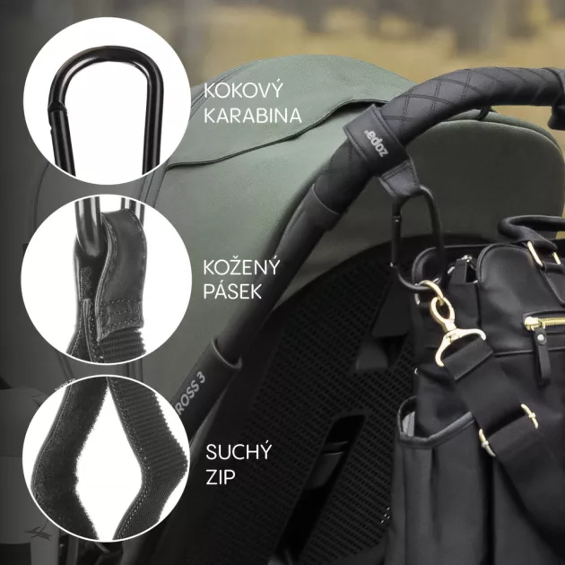 Zopa Multifunkcionális szíj klipsz DELUXE 2 db - Black